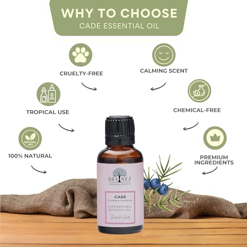 Devinez Cade Essential Oil (10ml) - 100% Pure & Rectified for Stubborn Dandruff, Itchy Scalp Care & Smoky Leather Perfumery - Image 4