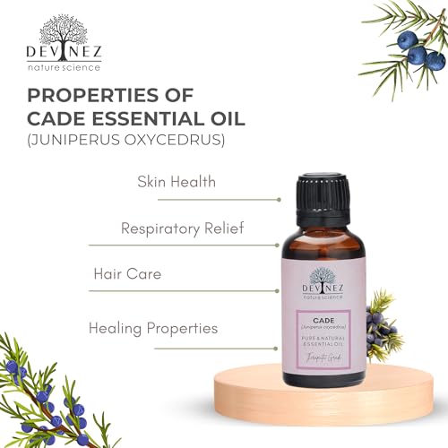 Devinez Cade Essential Oil (10ml) - 100% Pure & Rectified for Stubborn Dandruff, Itchy Scalp Care & Smoky Leather Perfumery - Image 3