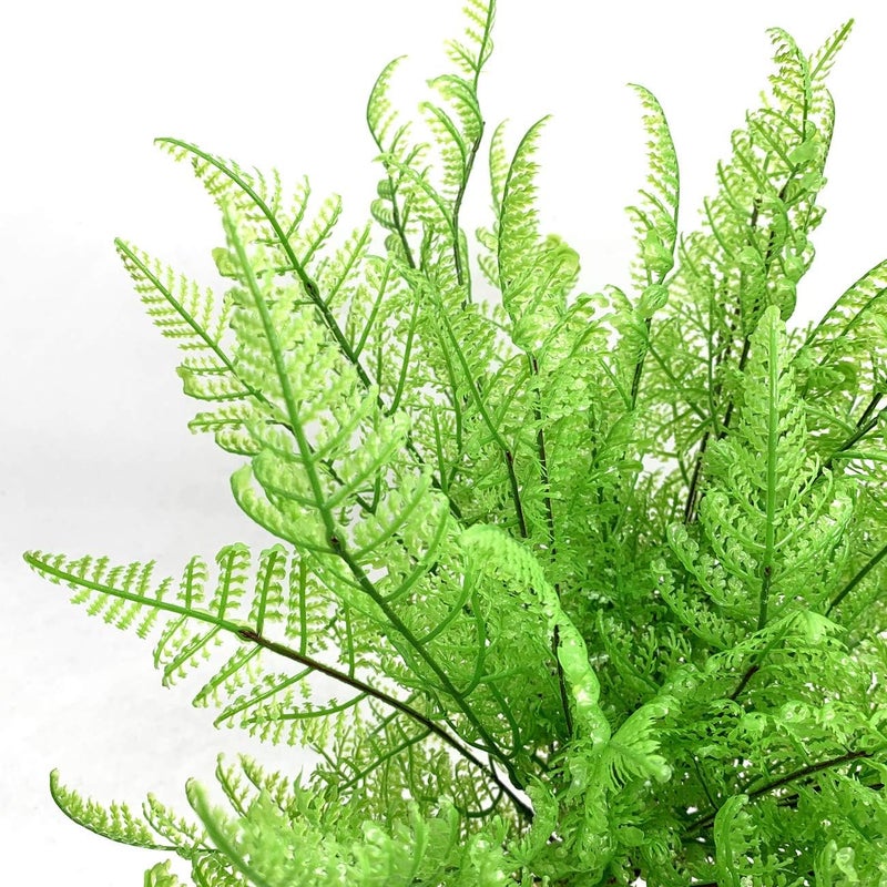 LOVENIMEN Artificial Plants, Plastic Grass Fern Shrubs Leaves Fake Bushes Outdoor Indoor Greenery Home Garden Décor Verandah Planting Filler Table Centerpieces Arrangements DIY Decoration 4 Pack - Image 4
