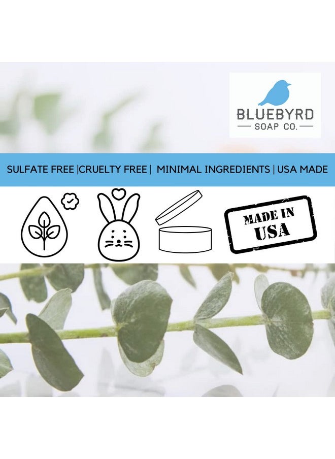 BLUEBYRD SOAP CO. Eucalyptus Mint Body Butter Relaxing Whipped Body Cream For Men And Women Nongreasy Moisturizing Dry Skin Lotion For Hands Body & Feet 8Oz. Jar(Eucalyptus)  - Image 5