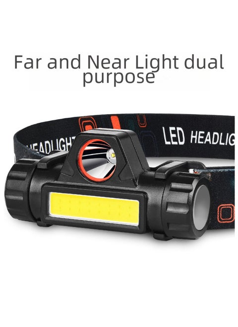Headlamp/head Torch Decorative Lighting/headlights Head-mounted Flashlight/headlamp Head-mounted Flashlight-Color:101 Induction Headlamp [1200 MA Charging Cable English Color Box]]