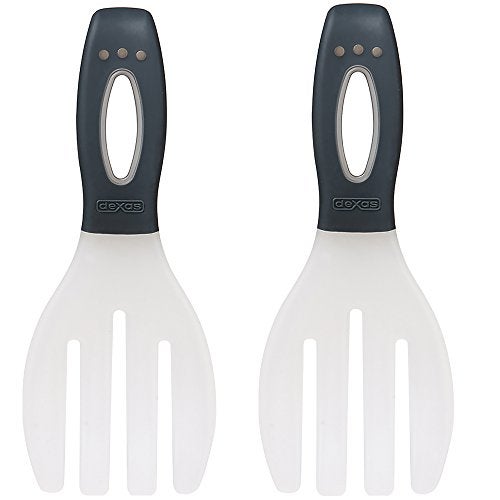 Dexas Long Handled Salad Hands, Gray - Image 3