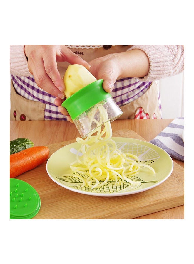 NIBEMINENT Handheld Spiral Vegetable Cutter Green 20 x 10 20cm - Image 2