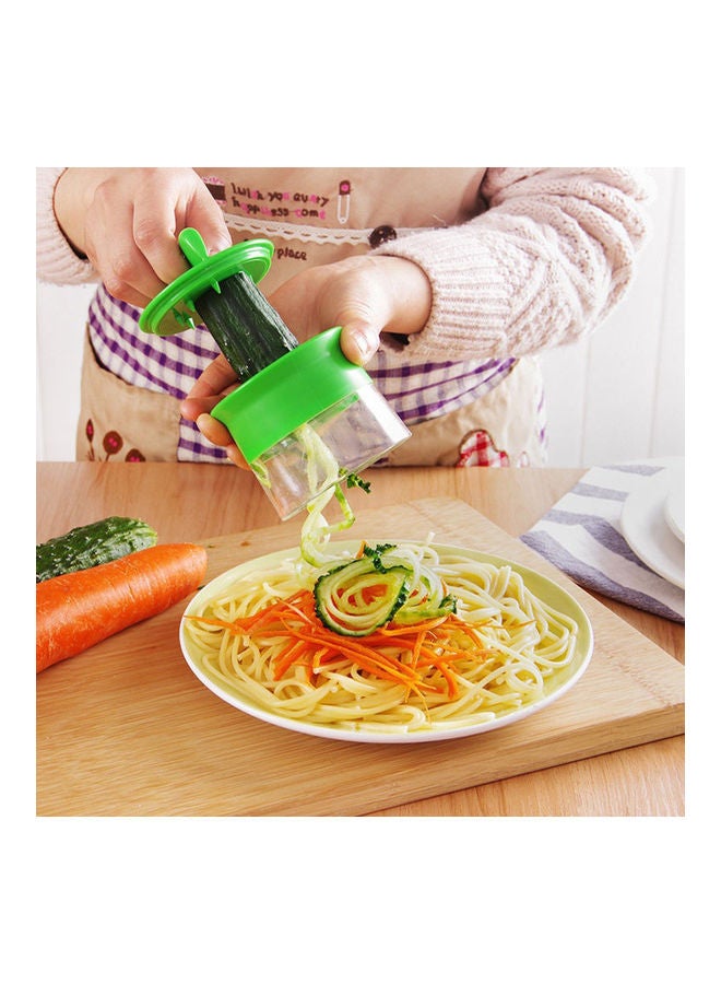 NIBEMINENT Handheld Spiral Vegetable Cutter Green 20 x 10 20cm - Image 4