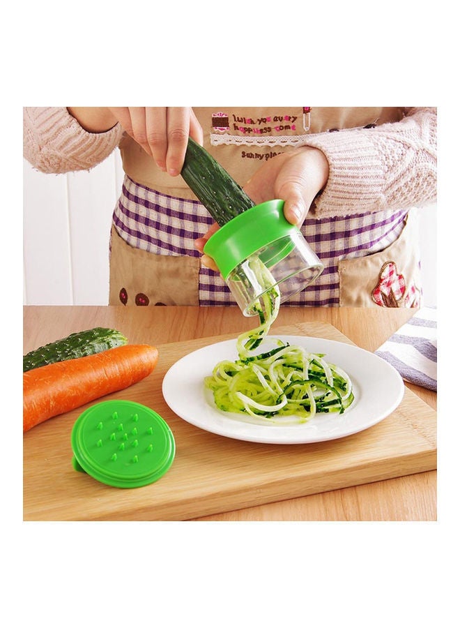 NIBEMINENT Handheld Spiral Vegetable Cutter Green 20 x 10 20cm - Image 3