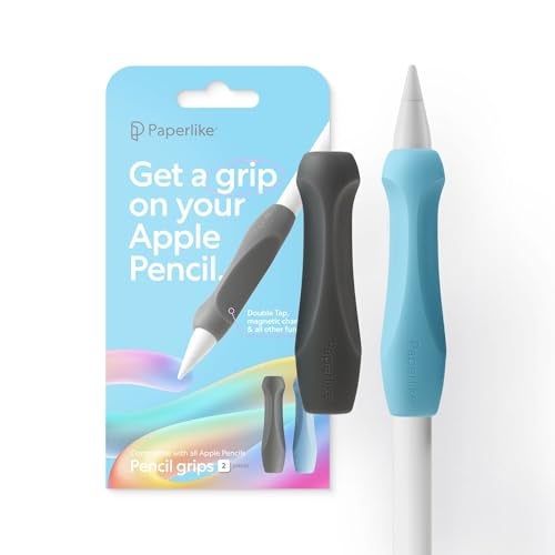Paperlike's Pencil Grips for Apple Pencil 1st & 2nd Generation, USB-C & Pro - Set of 2 - Ergonomic Precision - Image 1