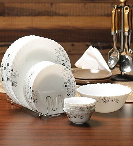 Home-Cart Classique Mystrio 35 Pcs Dinner Set Serving Set Plates Bowls Spoons Set"by Homecart" - Image 1
