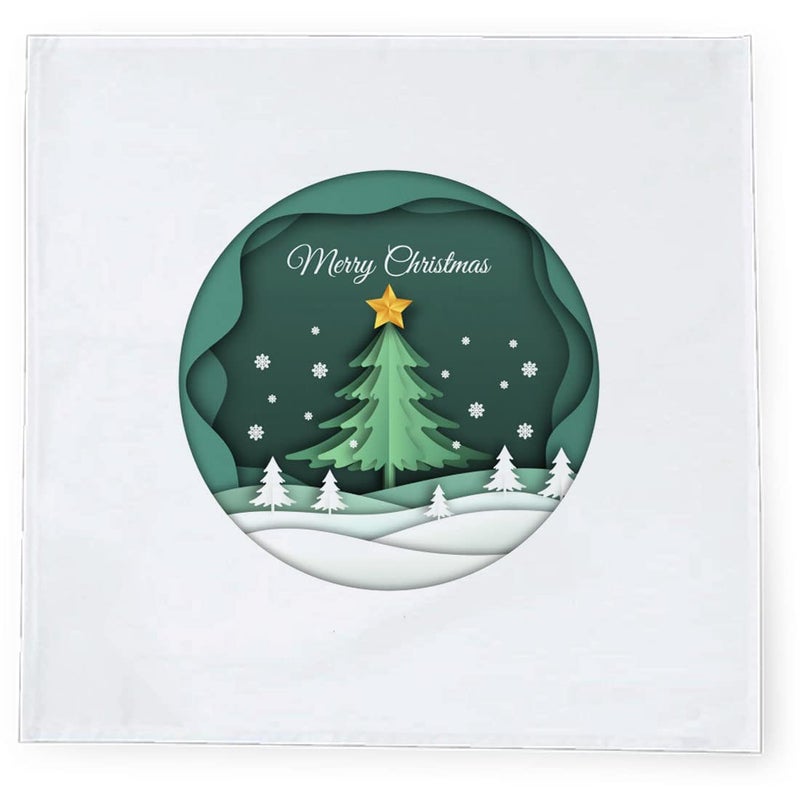 Khakee 6 Pcs Christmas Theme Silk Table Napkins 10x 10 for Xmas Decoration Christmas OrnamentsChristmas Giftxmas21367 - Image 3