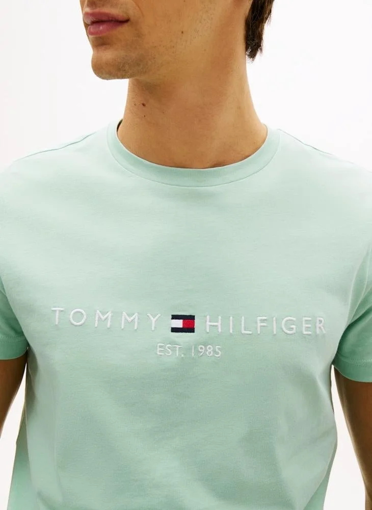TOMMY HILFIGER  Logo Embroidery Slim Jersey T-Shirt for Men | Best Price UAE