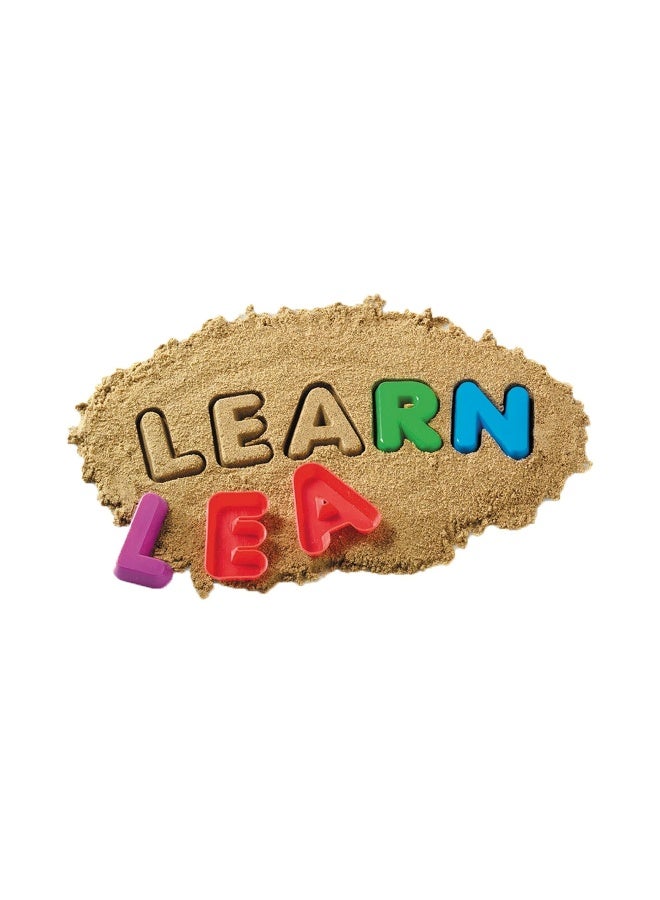 قوالب رمل من Learning Resources، أحرف أبجدية كبيرة، مجموعة من 26 قطعة، لعبة التعرف على الحروف ومحو الأمية المبكرة، المهارات الحركية الدقيقة، تتضمن حقيبة تخزين شبكية، للأعمار من 3 سنوات فما فوق