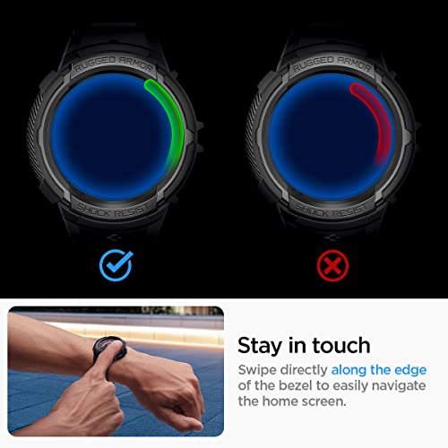 Spigen Rugged Armor Pro Designed for Samsung Galaxy Watch 5 Pro Band with Case Protector 45mm (2022) - Black - Image 3
