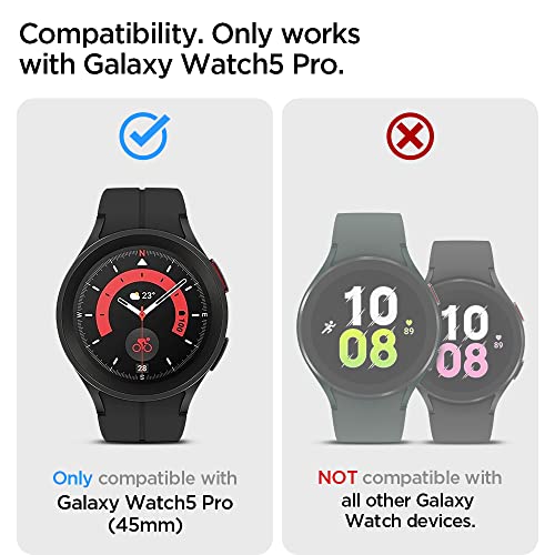 Spigen Rugged Armor Pro Designed for Samsung Galaxy Watch 5 Pro Band with Case Protector 45mm (2022) - Black - Image 2