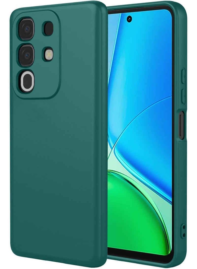 جراب سيليكون متوافق مع فيفو Y29 4G / فيفو T4x 5G، غطاء ناعم من السيليكون السائل والبولي يوريثين الحراري مع شريط حبل، جراب حماية مضاد للصدمات والسقوط