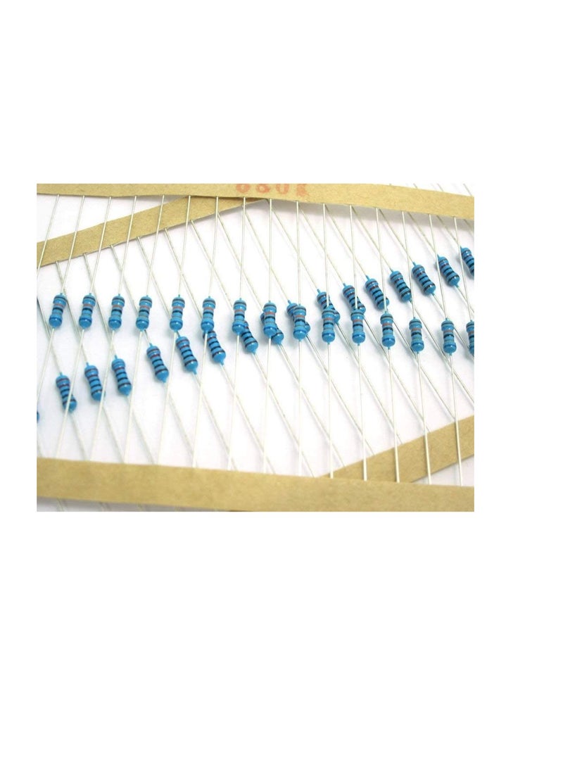 1/4W Metal Film Resistor, 5 Colour Ring Band 1% Ω Ohms Tolerance, For Electrical DIY Pack of 50 (1/4W 27KΩ (27000ohms))  - Image 3
