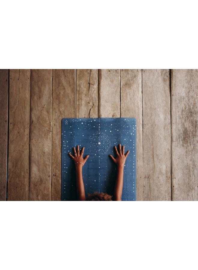 YOGA DESIGN LAB | The Combo Yoga Mat | 2-in-1 Mat+Towel | Eco Luxury | Ideal for Hot Yoga, Power, Bikram, Ashtanga, Sweat | Studio Quality | Includes Carrying Strap! (Celestial, 5.5mm) - Image 4