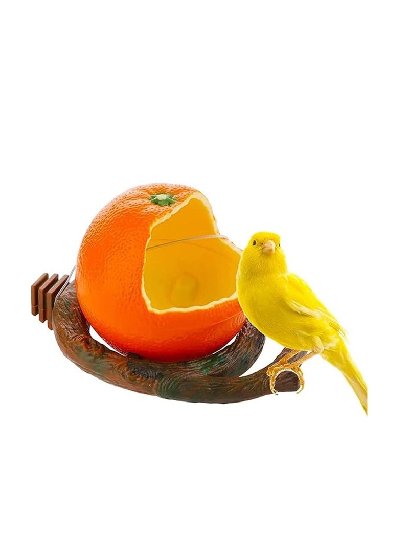 Generic Fruit Shape Bowl Bird Feeder, Bird Feeder Decorative Garden Hanging Bird Feeder With Clip Cage, Garden Wild Bird Feeder  - Image 1