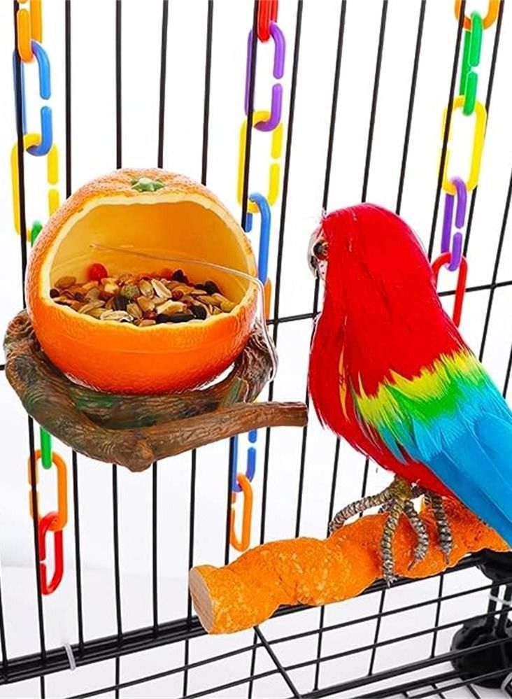 Generic Fruit Shape Bowl Bird Feeder, Bird Feeder Decorative Garden Hanging Bird Feeder With Clip Cage, Garden Wild Bird Feeder  - Image 5
