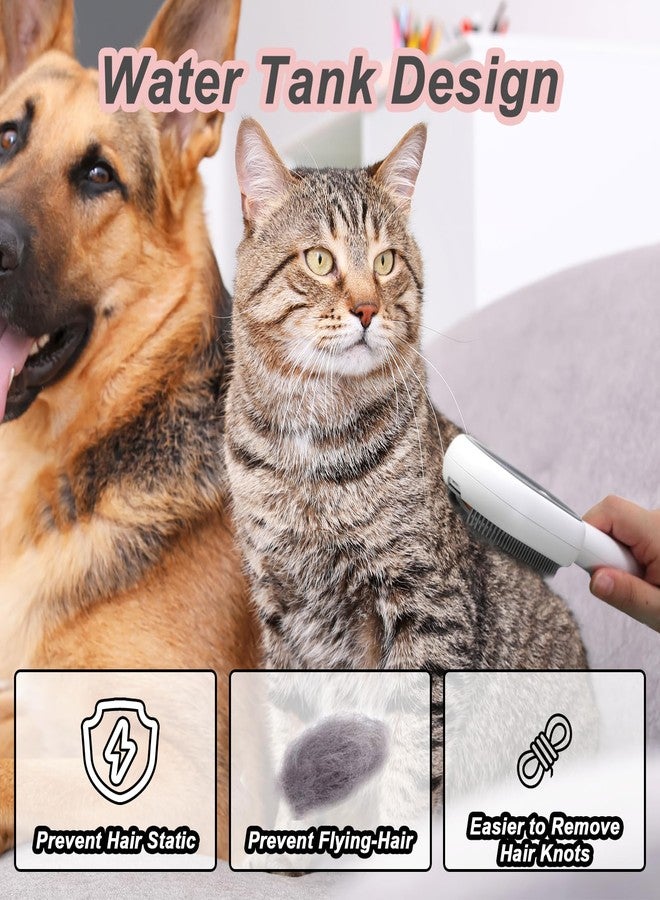 DUMPILL Water Brush for Cats Dogs, 4 in 1 Pet Grooming Brush, Cat Bath Brush, 2 in 1 Cleaning Brush Cat, Wet Cat Comb, Pet Hair Removal Comb with Water Tank, Sticky Brush 2.0 for Cats (Towels Not Included) - Image 3