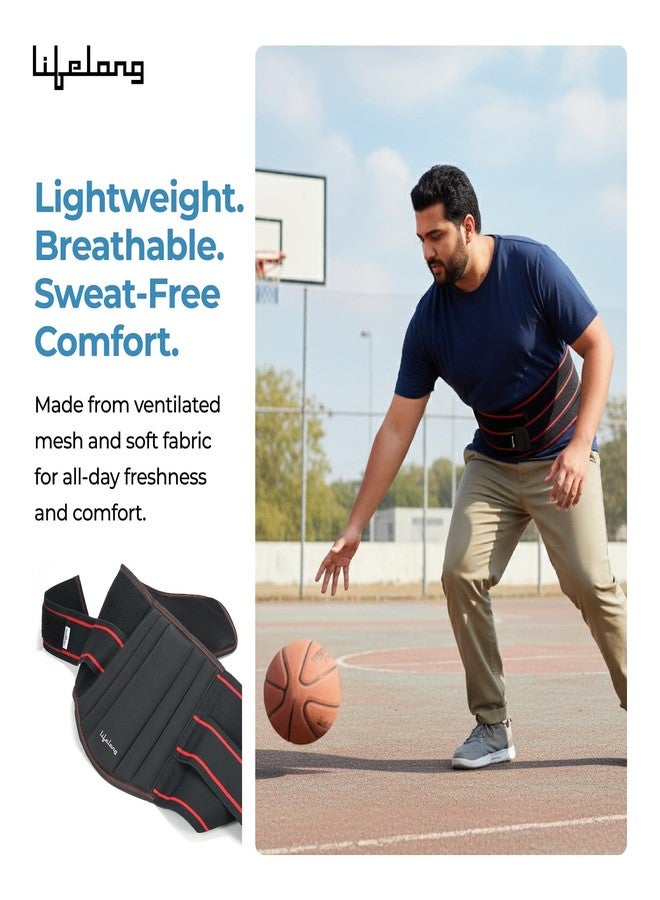 Lifelong Lumbar Sacral Belt with Hot & Cold Pack |Universal Fit for Men and Women| Back Support Brace for Pain Relief |Posture Correction & Lower Back Comfort| Adjustable Elastic Strap Waist Belt - Image 2