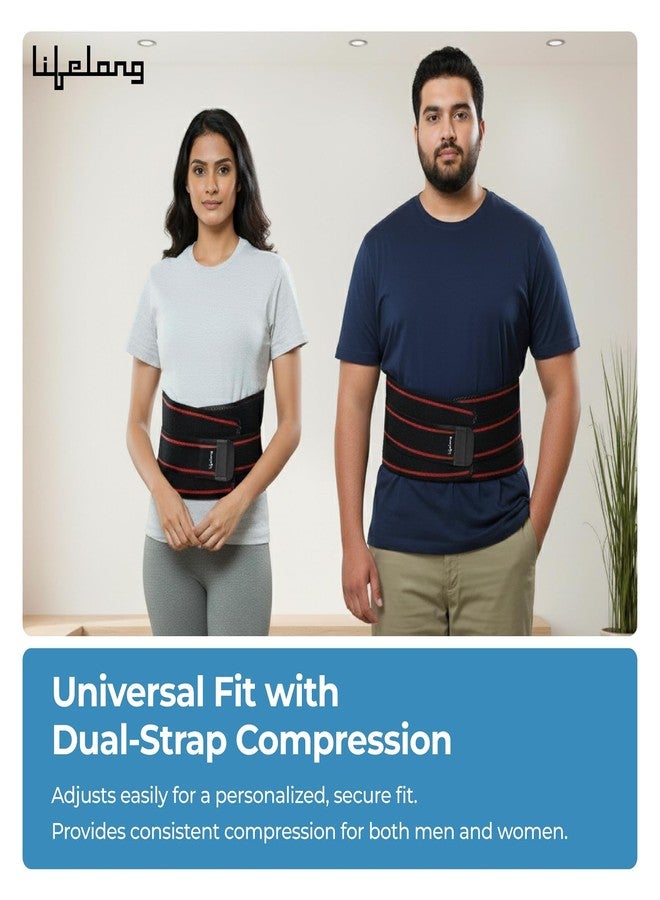 Lifelong Lumbar Sacral Belt with Hot & Cold Pack |Universal Fit for Men and Women| Back Support Brace for Pain Relief |Posture Correction & Lower Back Comfort| Adjustable Elastic Strap Waist Belt - Image 3