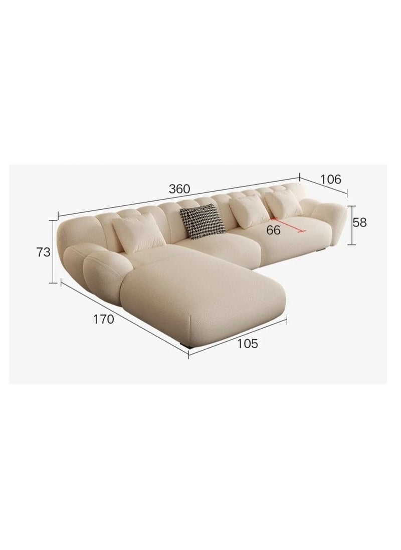 Comfynest Comfynest L Shape Modern Sofa Set With Chair And Ottoman  - Image 5