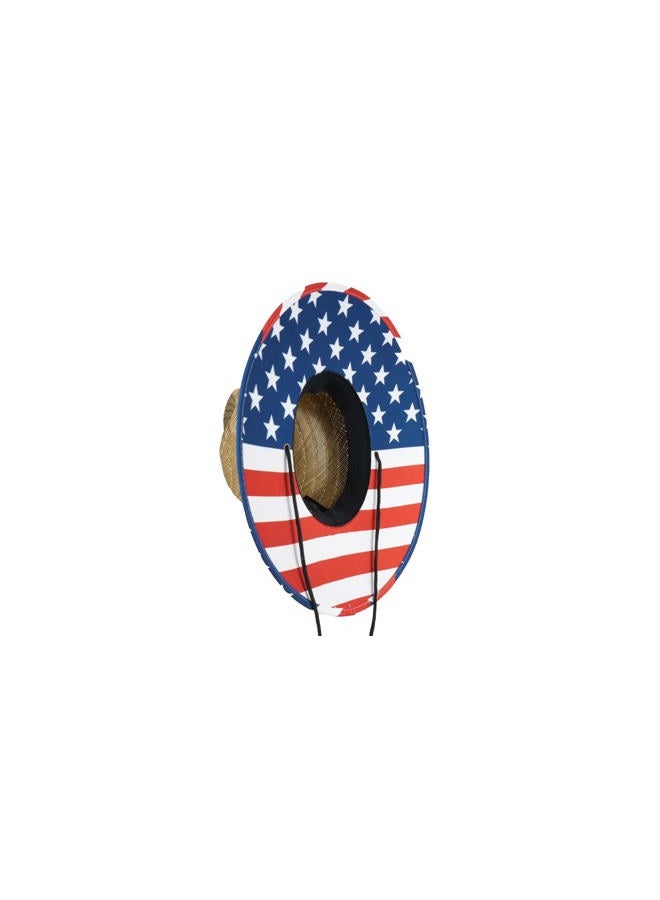grinderPUNCH Straw Hat for Women and Men American Flag USA Patriotic Straw Hat for Women Men (Lifeguard, USA Flag), Usa Flag, One size - Image 5