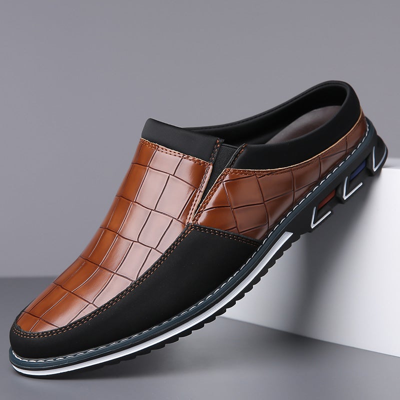 Prince Men'S Half Slipper Shoes 51 No Heel 52 Men'S Shoes Casual Lazy Slippers Plus Size 53 Baotou Slippers - Image 1