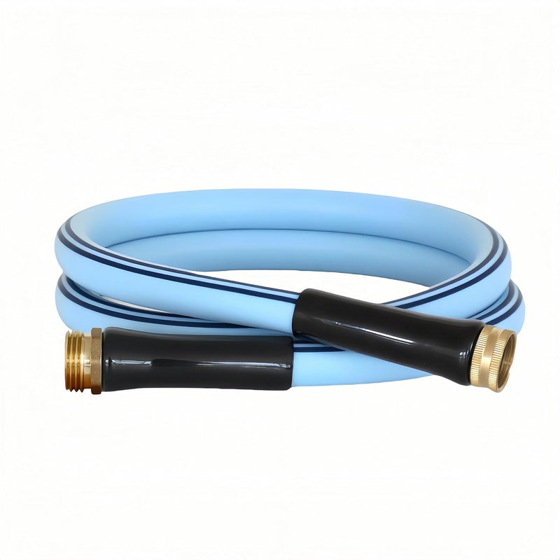 Atlantic Heavy Duty Garden Hose 6 ft x 5/8 Inch Blue Color, Short Connection Leader Hose with Male-Female Connectors (6 Feet) - Image 1