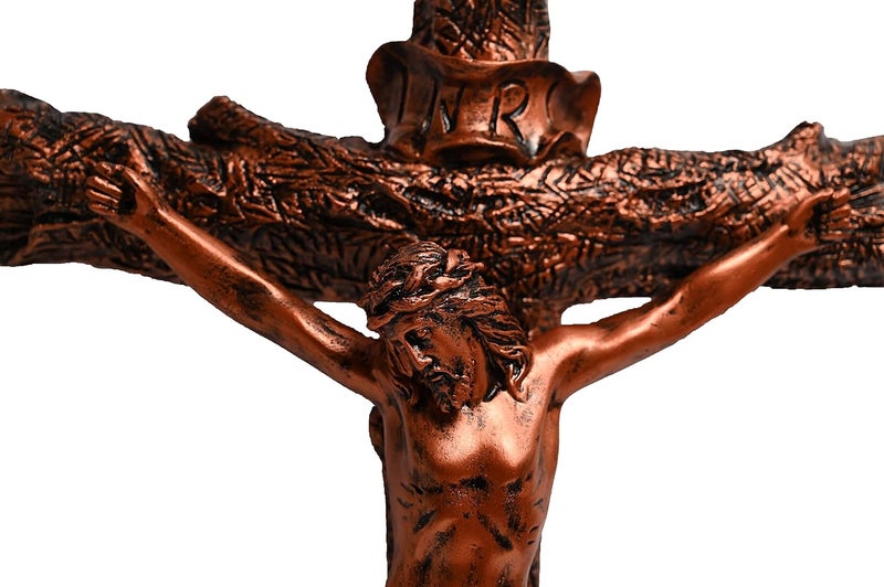 KariGhar CrucifixJesus ChristCross JesusCrucified Jesus A0060 Bronze 5 x 33 x 52 CM 2 x 13 x 21 INCH - Image 3