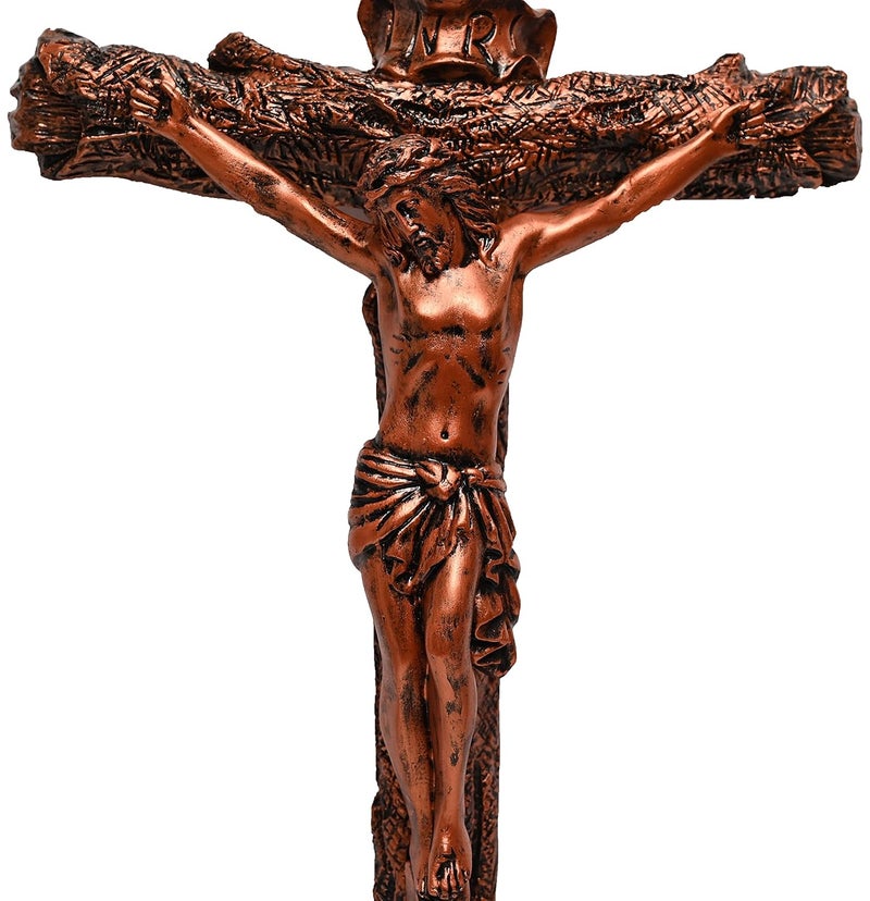 KariGhar CrucifixJesus ChristCross JesusCrucified Jesus A0060 Bronze 5 x 33 x 52 CM 2 x 13 x 21 INCH - Image 4
