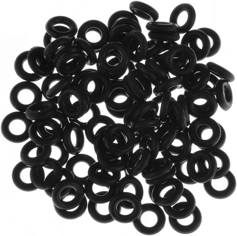 100pcs Black O-Ring for Ear Piercing Gauge Kit 14G 12G 10G 8G 6G 4G 2G 0G 00G 1/2"... 3/4"