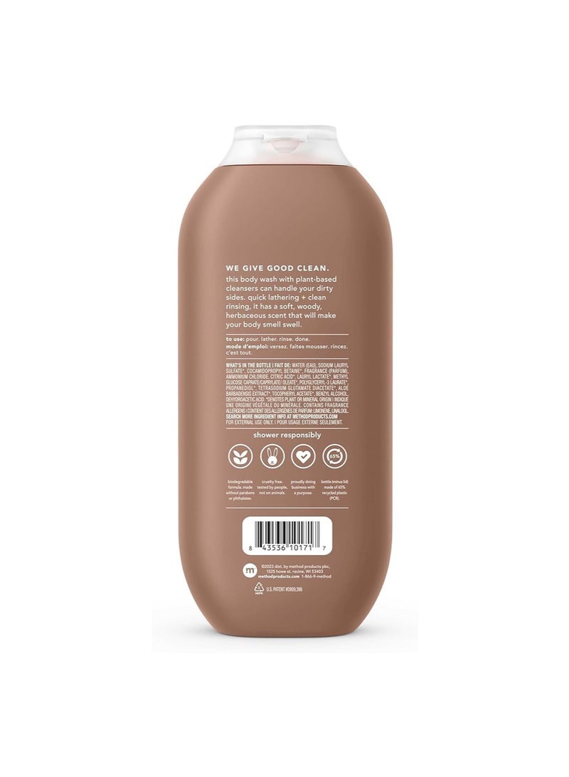 Method Men Body Wash Sandalwood + Vetiver 18 fl oz, 532ml, Paraben and Phthalate Free - Image 2
