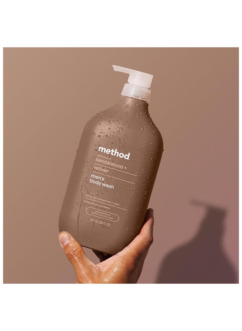 Method Men Body Wash Sandalwood + Vetiver 18 fl oz, 532ml, Paraben and Phthalate Free - Image 5