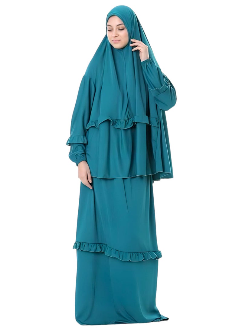 Ramadan Hijab Dress & Clothes for Prayer Women : Embracing Elegance and Inclusivity - Distinctive Style, Inclusive Sizing (M, L, XL) - Crafted with Precision in Turkey