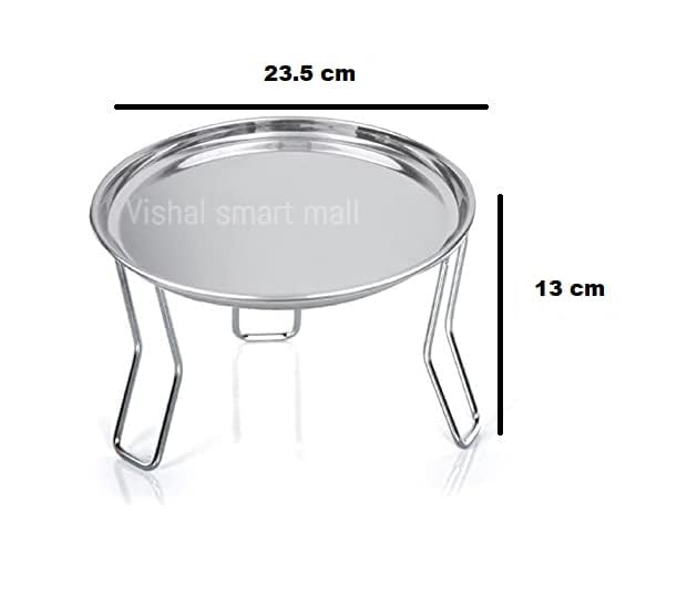 Touchcart Stainless Steel Matka Stand with Plate – Strong Chrome Plated Water Pot Holder Stand for Kitchen Water Storage - Image 2