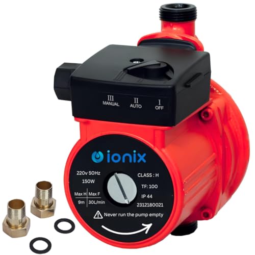 IONIX Automatic Water Pressure Pump Suitable for Hot Water Circulation, Washing Machine, RO Shower, (Blue/Red Color) - Image 1