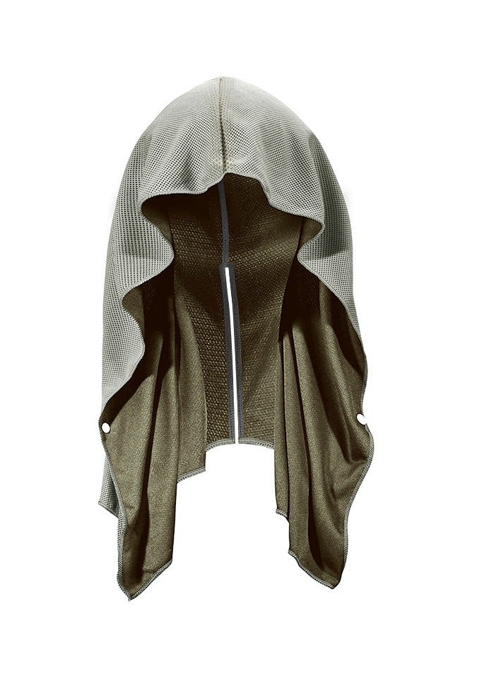 Generic U-Shaped Ice Towel Hood - Cooling Headband,Desert Sun Protection,Multiple Usage Methods Sports Scarf,Perfect for Construction/Gym/Beach-grey 