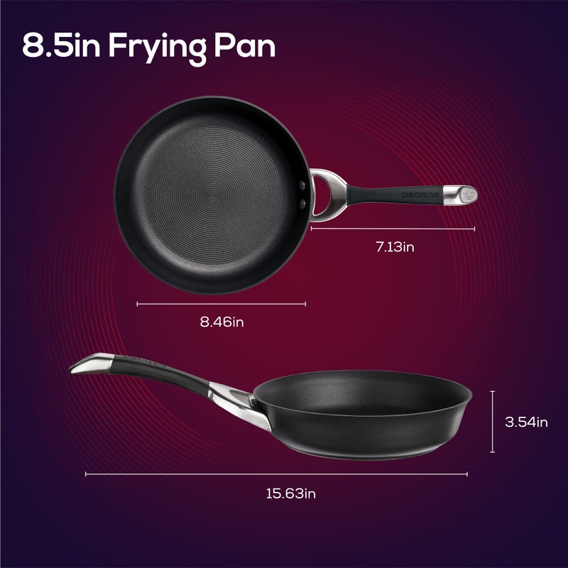 Circulon Symmetry Hard-Anodized Nonstick Frying Pan, 8.5-Inch, Black - Image 3