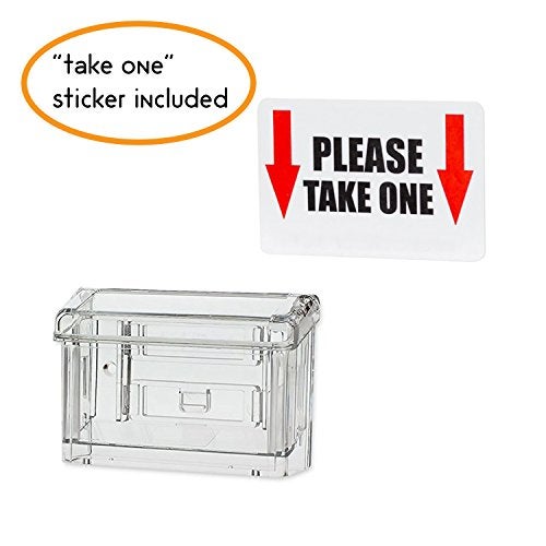 SourceOne SOURCE ONE Premium Outdoor Business Card Holder Peel and Stick Clear Unbreakable Take One Sticker Included - Image 3