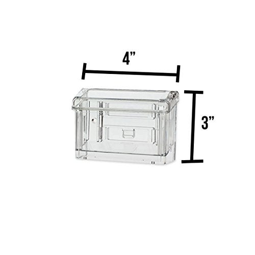 SourceOne SOURCE ONE Premium Outdoor Business Card Holder Peel and Stick Clear Unbreakable Take One Sticker Included - Image 4