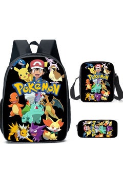 Pokemon Pokemon Three-piece Student Backpack 40*30*15cm 