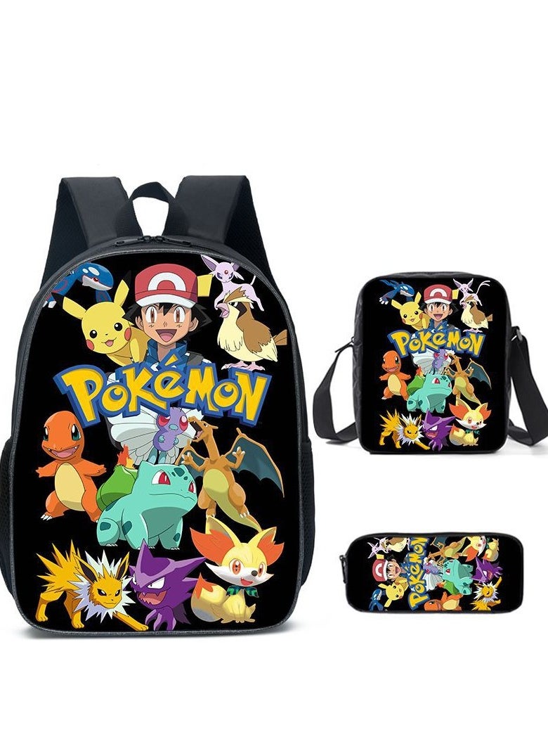 Pokemon Pokemon Three-piece Student Backpack 40*30*15cm 