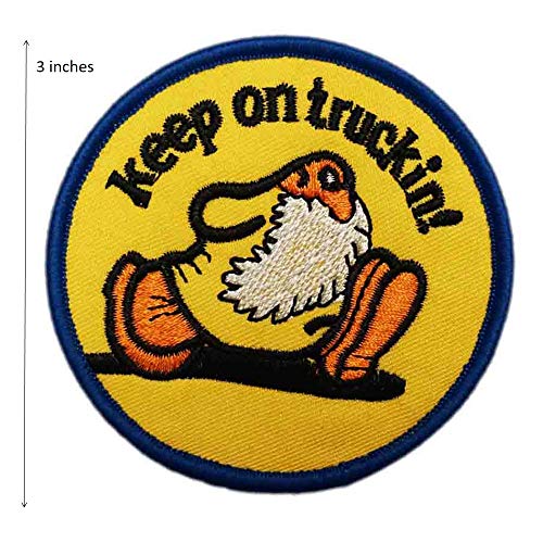Cute-Patch Keep on Turckin Embroidered Iron On Sew On Patch Biker Vest - Image 2