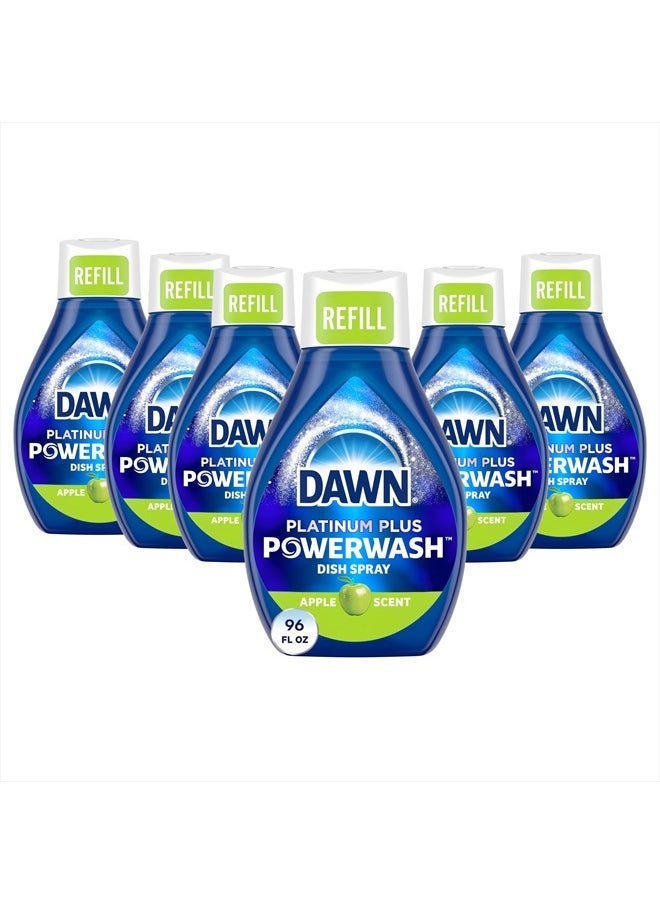 Dawn - Platinum Powerwash Dish Spray, Dish Soap Cleaning Spray, Apple Scent Refill, 16 Fl Oz (Pack of 6) (Packaging may vary), Dish Soap Spray - Image 1