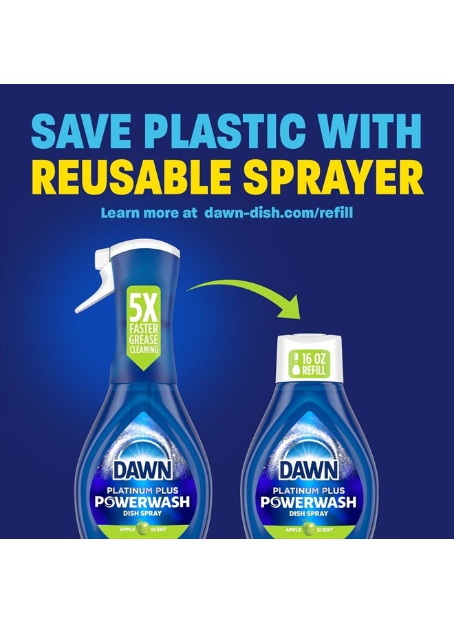 Dawn - Platinum Powerwash Dish Spray, Dish Soap Cleaning Spray, Apple Scent Refill, 16 Fl Oz (Pack of 6) (Packaging may vary), Dish Soap Spray - Image 1