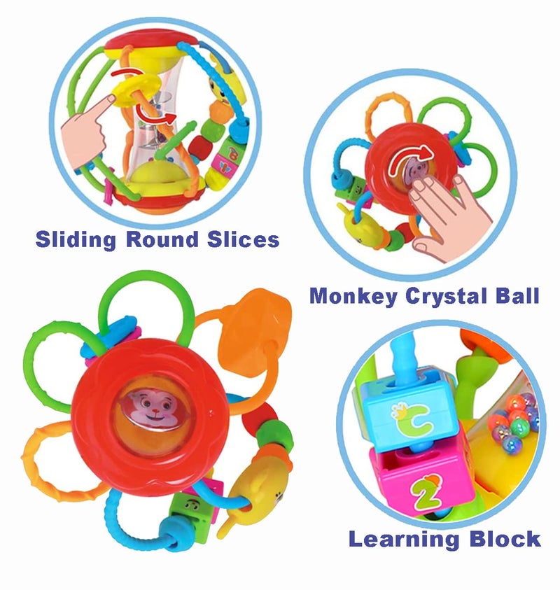 HOLA Baby Toys 0 6 Months Rattle Activity Ball Infant Old Baby Shaker Grab Spin Crawling for 3 6 9 12 - Image 4