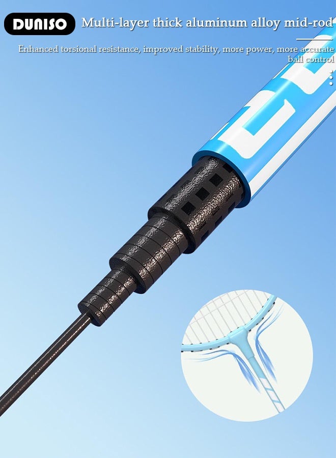DUNISO Badminton Rackets Set,Badminton Rackets,Lightweight Badminton Racquet with 3 Shuttlecocks and 1 Carrying Bag,Badminton Backyard Games for Outdoor,Garden,Beach,Family Fun Game for Beginners, 2 Player - Image 4