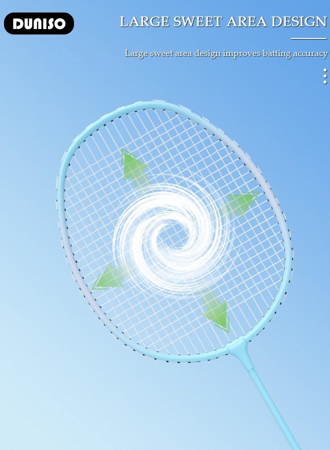 DUNISO Badminton Rackets Set,Badminton Rackets,Lightweight Badminton Racquet with 3 Shuttlecocks and 1 Carrying Bag,Badminton Backyard Games for Outdoor,Garden,Beach,Family Fun Game for Beginners, 2 Player - Image 3
