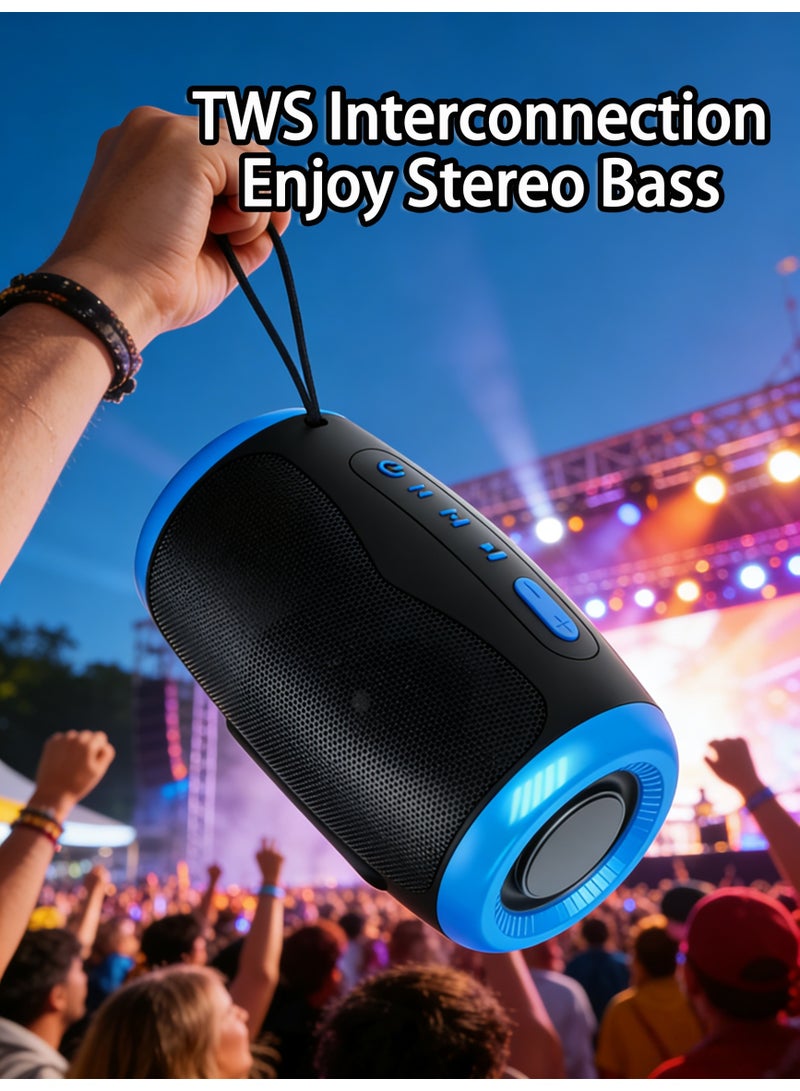【صيحة الموضة】مكبر صوت بلوتوث لاسلكي | تصميم اتصال TWS بالمغناطيس | بطارية تدوم طويلاً | منتج أساسي لوسائل التواصل الاجتماعي - Image 1