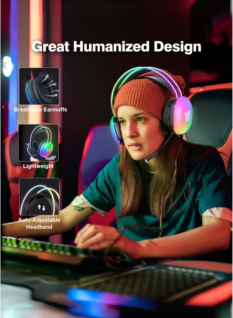 onikuma X25 Gaming Headset Over-Ear Gaming Wired Headphones with Mic for PS4/PS5/XOne/XSeries/NSwitch/PC - Image 5